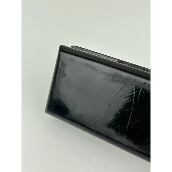 Russian Black Lacquer Hand Painted Artist Signed Trinket Box Hinged Sled Horse - Picture 15 of 16